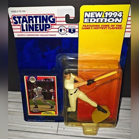 1994 Starting Lineup MLB Baseball Figure Andres Galarraga Colorado Rockies - Picture 7 of 7